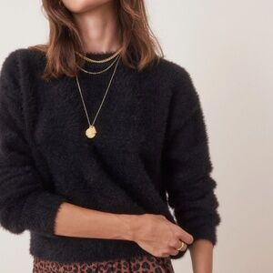 A New Day Black Fuzzy Crewneck Sweater SIZE SMALL